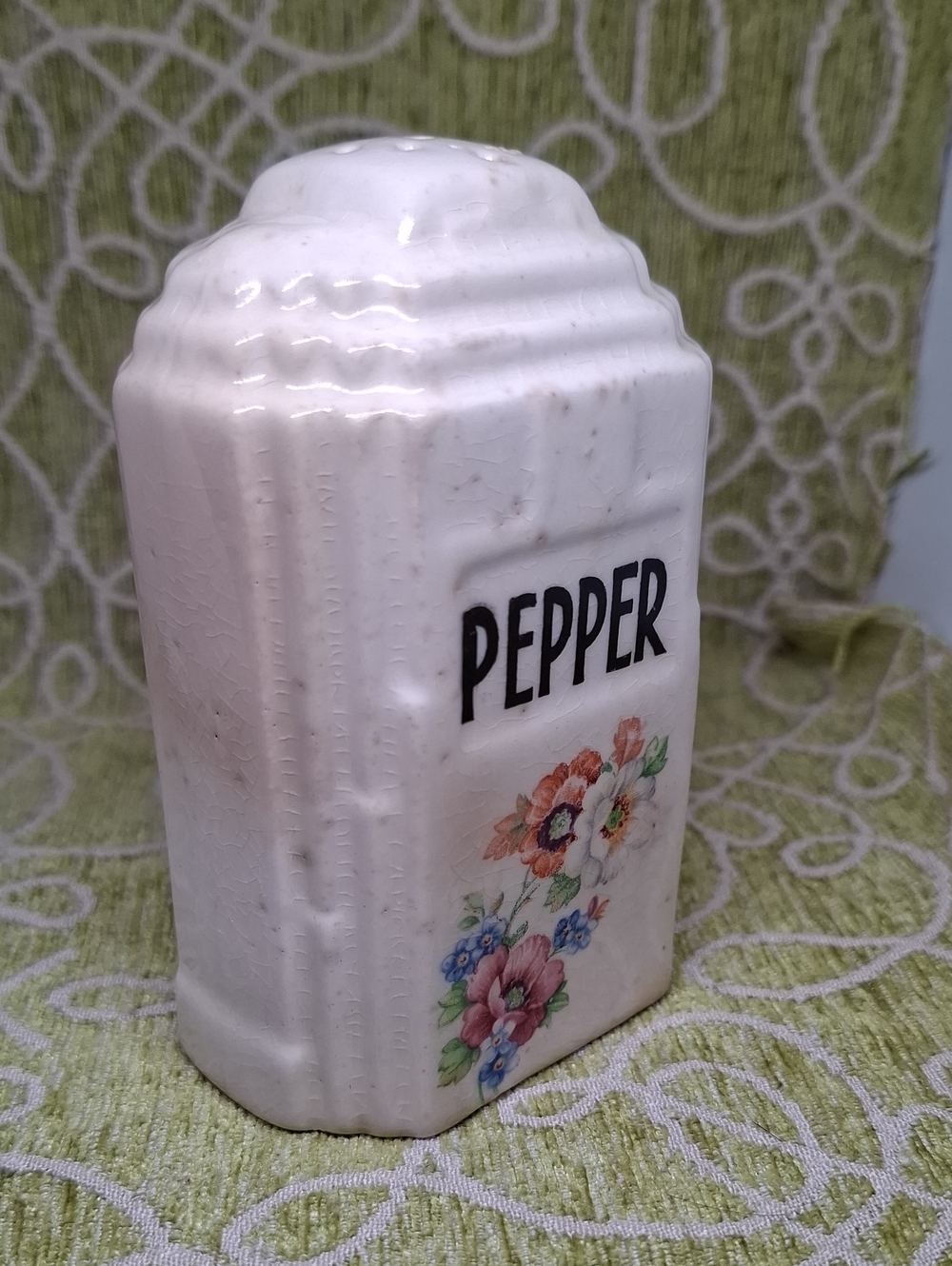 Vintage Harker Pottery Art Deco Pepper Shaker